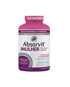 Absorvit Mulher 50+ 100 Comprimidos Vitalidade e Imunidade Ossos e Visão