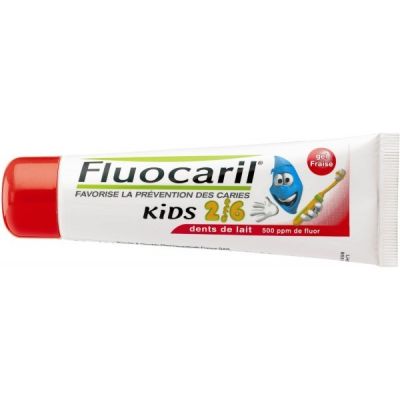 Fluocaril kids 2 a 6 anos sabor morango
