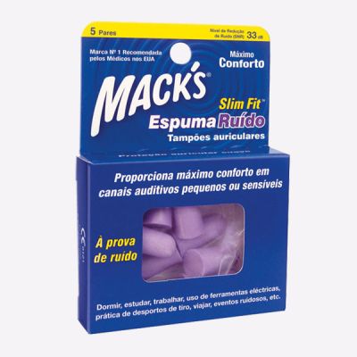 Mack's Tampões Auriculares Espuma Ruído Slim Fit